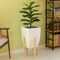Indoor Decorative Square Planter With Wooden Stand